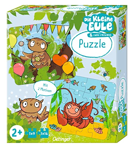 Die kleine Eule. Puzzle: 2 Puzzle (9 und 16 Teile) von Oetinger