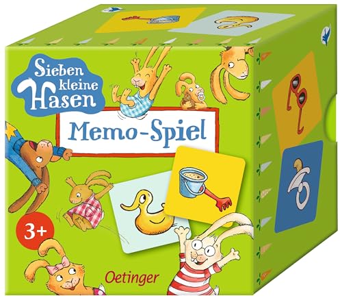 Oetinger, Sieben kleine Hasen, Memo-Spiel, für Kinder ab 3 Jahren, 32 Karten, 16 Paare, Memory-Spiel mit bunten Illustrationen Oetinger, Sieben kleine Hasen, Memo-Spiel, für Kinder ab 3 Jahren, 32 Karten, 16 Paare, Memory-Spiel mit bunten Illustrationen von Oetinger