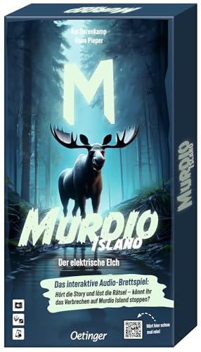 Oetinger Media, Murdio Island, Der elektrische Elch, Brettspiel, kooperatives Audio-Game für Kinder ab 10, ab 1 Spieler, 60-75 Minuten von Oetinger