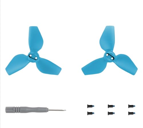 2 Stück Blaue, geräuscharme Propeller, Ersatzpropeller, Drohnenzubehör, kompatibel mit Neo Drone, Schnellverschluss-Ersatzpropeller, Flügelblätter von Oeudire