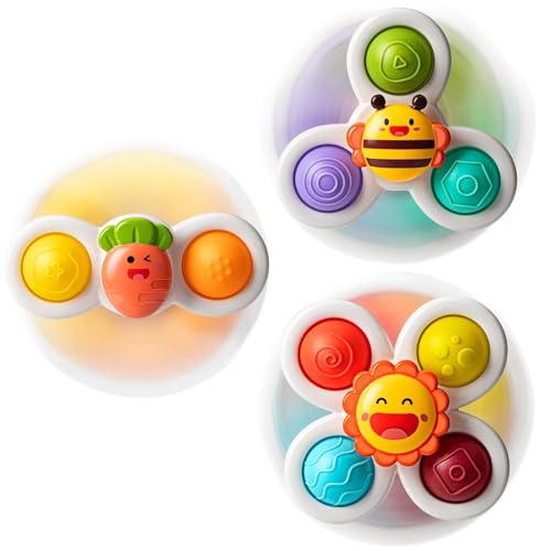 3-teiliges Kreiselspielzeug mit Saugnapf for 1-2-jährige Jungen, Kreiselspielzeug, Babyspielzeug, 12–18 Monate, sensorisches Spielzeug for Kleinkinder von 1–3, Osterkorbfüller, Geschenke for 1-jährige 3-teiliges Kreiselspielzeug mit Saugnapf for 1-2-jährige Jungen, Kreiselspielzeug, Babyspielzeug, 12–18 Monate, sensorisches Spielzeug for Kleinkinder von 1–3, Osterkorbfüller, Geschenke for 1-jährige von Oeudire