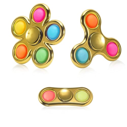 3er-Pack Pop-Fidget-Spinner, ideales Dekompressions-Fidget-Spielzeug for Erwachsene, Fidget-Spinner zur Linderung, Goodie-Bag-Füller, Rückgabegeschenke, Geburtstagsparty-Gastgeschenke, Klassenzimmer-P 3er-Pack Pop-Fidget-Spinner, ideales Dekompressions-Fidget-Spielzeug for Erwachsene, Fidget-Spinner zur Linderung, Goodie-Bag-Füller, Rückgabegeschenke, Geburtstagsparty-Gastgeschenke, Klassenzimmer-P von Oeudire