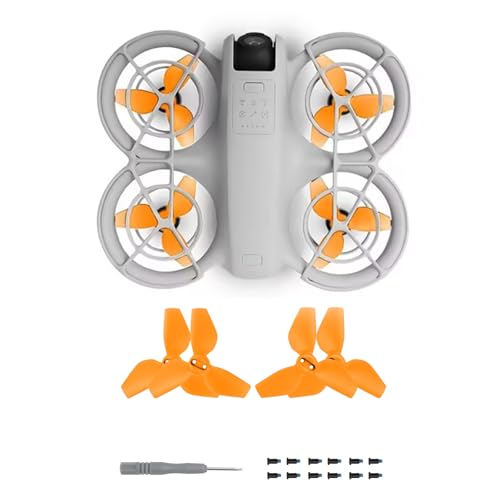 4 Stück Propeller for Neo Drone, Schnellverschluss-Ersatzpropeller, Flügelblätter for Neo Drone-Zubehör (Orange)(for T50 T25 orange) von Oeudire