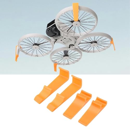4-teilige Fahrwerksverlängerung for Flip-Drohnen-Zubehör Fly More Combo, Halterung zur Erhöhung der Höhe, Kratzfeste und reibungsarme Beine, Schnellspannständer(for T50 T25 orange) von Oeudire