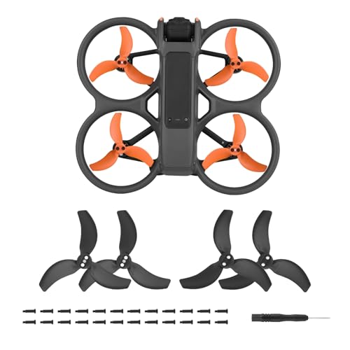 8-teiliges Avata 2-Propellerzubehör, Ersatzpropellerblätter mit Schraubenwerkzeug for DJI Avata 2 Fly More Kit (4 Stück Schwarz + 4 Stück Orange) von Oeudire