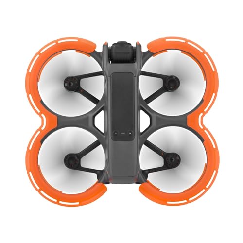 Avata 2 Stoßstangenschutz-Zubehör, Propellerschutz, kardanischer Schutz, Antikollisionsring-Abdeckung for DJI Avata 2 Fly More Combo-Zubehör(Orange) von Oeudire