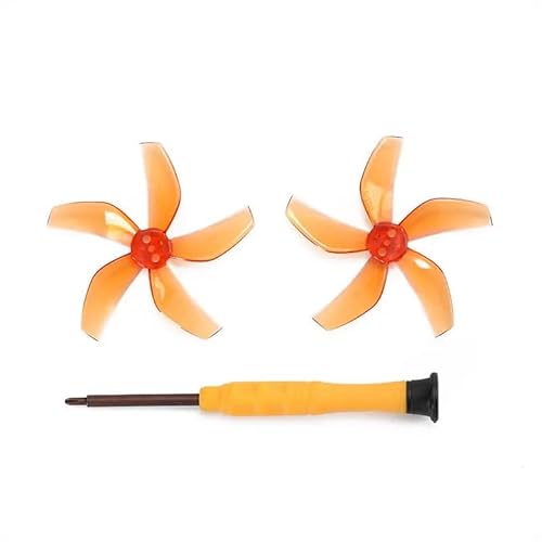 Drohnenzubehör for fünf Blätter for Neo-Propeller, farbige Requisiten, Schnellverschluss-Requisitenpaddel for geräuscharme Propellerblätter for Neo (2 Stück, grau)(2pcs Orange) von Oeudire