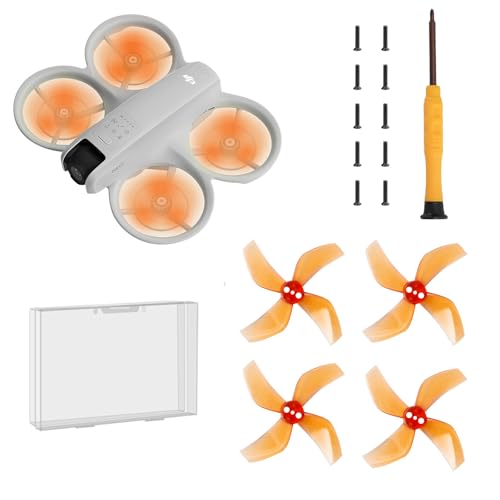 Drone, Bunte Propeller for Neo, geräuscharme Propeller, leichte, langlebige Propellerflügelblätter for Neo-Zubehör, schnell austauschbare Ersatzteile, 4 Stück (grün)(for T50 T25 orange) von Oeudire