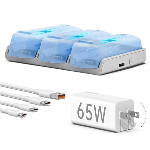 Ersatz-Neo-Zweiwege-Ladehub, 65 W, superschnelles Akkuladegerät, USB-C-Parallel-Netzadapter for Neo-Drohnenzubehör, Speicher-/Ausgabemodus (3 Akkus gleichzeitig laden: 45 Min.)(Charging Hub Kit) von Oeudire