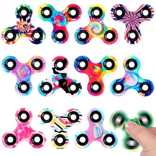 Fidget Spinner Sensorisches Spielzeug for Kinder mit Autismus, 12er-Pack kleine Artikel zur Linderung von Angstzuständen, leises Fidget-Spielzeug als Preise for das Klassenzimmer Fidget Spinner Sensorisches Spielzeug for Kinder mit Autismus, 12er-Pack kleine Artikel zur Linderung von Angstzuständen, leises Fidget-Spielzeug als Preise for das Klassenzimmer von Oeudire