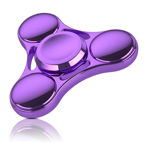 Fidget Spinner-Spielzeug, extrem langlebiges Edelstahllager, hohe Geschwindigkeit, 3–5 Minuten, Präzisions-Fingerspinner aus Messingmetall, EDC, ADHS, Stressabbau, Angstlinderung for Kinder und Erwach von Oeudire