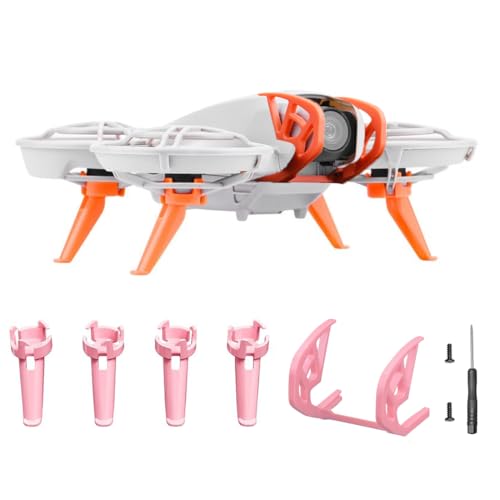 Gimbal-Stoßstangenschutz + höhenvergrößerndes Stativ for Neo-Drohnen-Erweiterungszubehörsatz, Antikollisionsschutzstange, Fahrwerksvergrößerungs-Ständerschutz (Orange)(For 80degree-D,ABS Material) von Oeudire