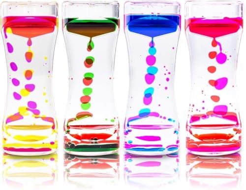 Liquid Motion Bubbler for sensorisches Spielen, Zappelspielzeug, Kinderaktivität, Schreibtischplatte, (1 Stück)(4 Count) von Oeudire