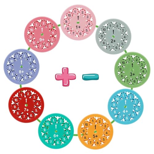 Mathe-Fidget-Spinner, Mathe-Fakten-Fidget-Spinner mit 50 Preisaufklebern for alle, die Mathe Lernen.(Add/Subtract) von Oeudire