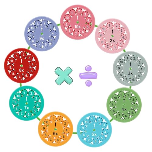 Mathe-Fidget-Spinner, Mathe-Fakten-Fidget-Spinner mit 50 Preisaufklebern for alle, die Mathe Lernen.(Multiply/Divide) von Oeudire