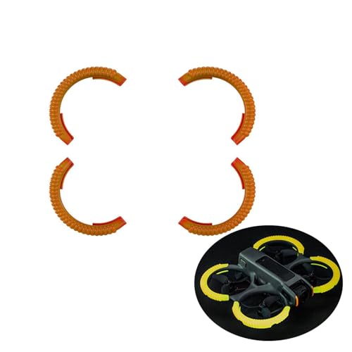 OURHZTB RC-Propellerschutz for AVATA 2-Drohne, Antikollisionsschutzabdeckungen, Nachtfluoreszierender Stoßfängerring (Fluoreszierendes Orange)(Fluorescent Orange) von Oeudire