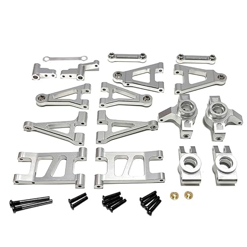 Oeudire 1/14 14301 14302 ferngesteuertes Auto Metall-Upgrade Schwingarm Lenkbecher Ersatzteile(Silver) von Oeudire