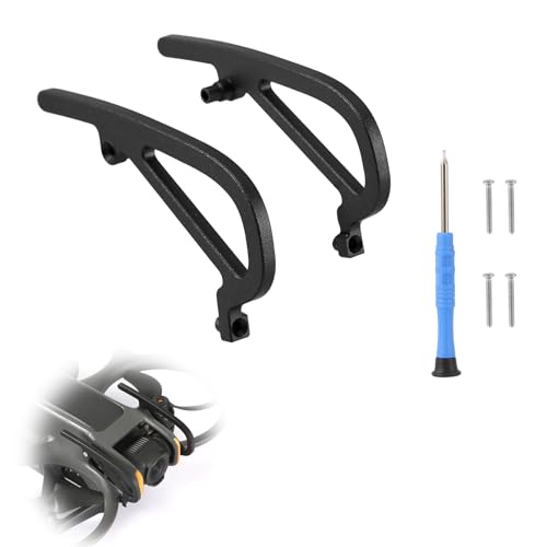 Oeudire 2 Stück Gimbal-Stoßfänger for DJI Avata 2, Gimbal-Stoßfängerschutz aus Aluminiumlegierung, Antikollisionsschutz for DJI Avata 2-Zubehör (rot)(Svart) von Oeudire