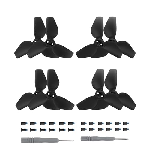 Oeudire 4 Paar Neo 2016S Propeller, Ersatzteile, Propellerblätter for Neo-Drohnenzubehör (Schwarz + Gelb)(Svart) von Oeudire