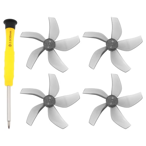 Oeudire 4 Stück Drohnen-5-Blatt-Propeller mit Schraubendreher, kompatibel mit NEO, Orange(Szary) von Oeudire