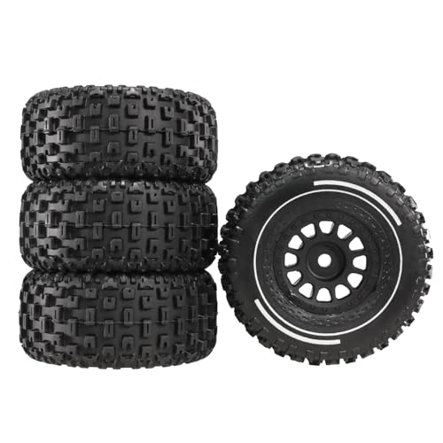 Oeudire 4 stücke 65mm Gummi Reifen Reifen 12mm 14301 14302 14303 1/14 RC Auto Upgrade Teile Zubehör(for T50 T60 T70 T70P) von Oeudire