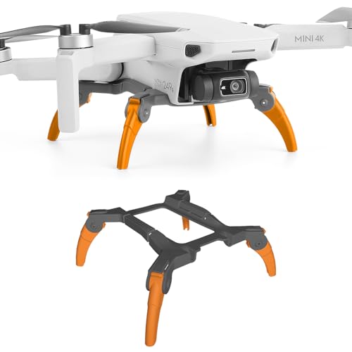 Oeudire 4K-Landegestell – Faltbares Schnellverschluss-Verlängerungsbein, Höhe erweiterter Schutz for 4K-Drohnenzubehör (Orange-Grau)(Orange-Gray) von Oeudire