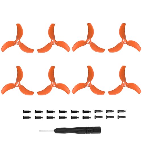 Oeudire 8 Stück Avata 2 Propeller, 3032S Propeller Geräuscharme Flügel for DJI Avata 2 Drohnenzubehör, Blau(Orange) von Oeudire