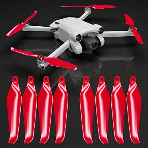 Oeudire Airscrew Stealth Propeller for 3 Pro & 4 Pro - Rot, 4 Propeller im Set(Rood) von Oeudire