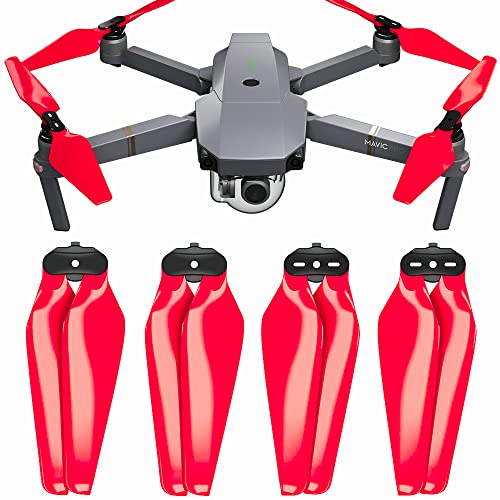 Oeudire Airscrew Stealth Propeller for Mavic Pro & Platinum – Schwarz, 4 Stück(Rood) von Oeudire
