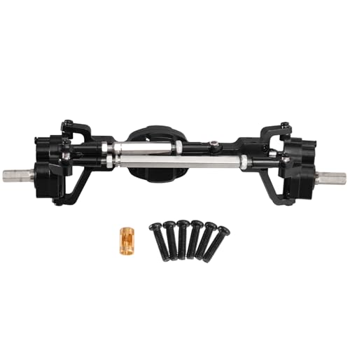 Oeudire Aluminiumlegierung CNC-eloxiert Vollmetall Vorder- und Hinterachse des Portals for JJRC 1/10 C8815 Willys MB Retro Jeep Upgrade-Zubehör(Black Front) von Oeudire
