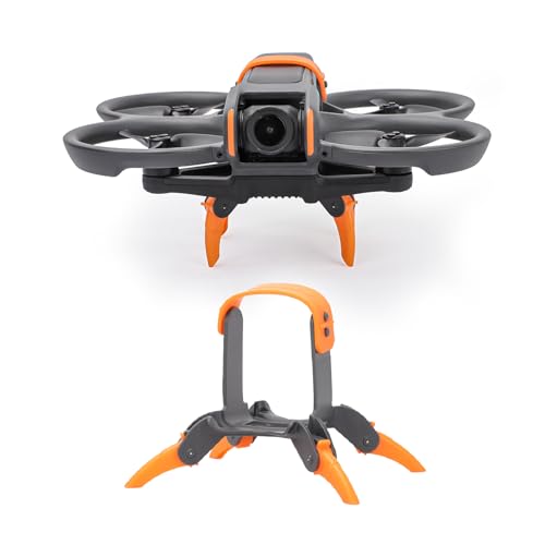 Oeudire Avata 2 Faltbares Schnellspann-Verlängerungsbein - Erhöhte Schutzhalterung for das Fahrwerk (Grau)(Orange+Gray) von Oeudire