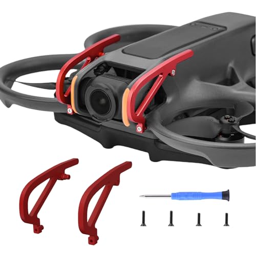 Oeudire Avata 2 Gimbal-Stoßstangenschutz for DJI Avata 2 Zubehör, Objektivstoßstange PTZ-Schutzleiste aus Aluminiumlegierung, Kamera-Kollisionsschutzleiste for DJI Avata 2 FPV-Drohne (rot)(B) von Oeudire