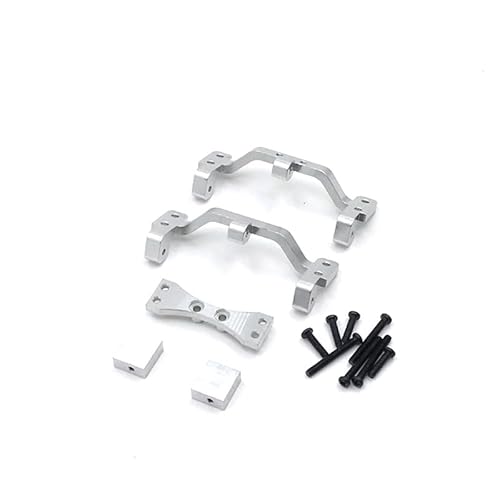 Oeudire C24 MN99S Metall Zugstange Montieren Sitz und Servo Halterung for MN D90 MN99S C14 C24 B14 B14 B24 RC Auto Upgrades Teile(for WPL Silver) von Oeudire