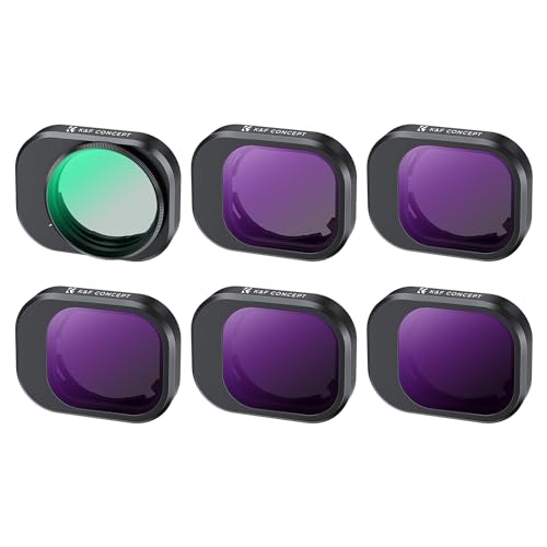 Oeudire Concept 6er-Pack ND-Kit, kompatibel mit 4 Pro, (ND4 ND8 ND16 ND32 ND64 ND1000), mehrfach beschichtetes optisches Neutraldichteglas(CPL+ND8+ND16+ND32+ND64+ND128) von Oeudire