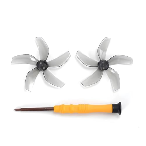 Oeudire Drohnenzubehör, fünf Blätter for Neo-Propeller, farbige Requisiten, Schnellverschluss for Requisiten, Paddel for Klinge, geräuscharme Propeller for Neo (Silber)(for 80degree-C) von Oeudire