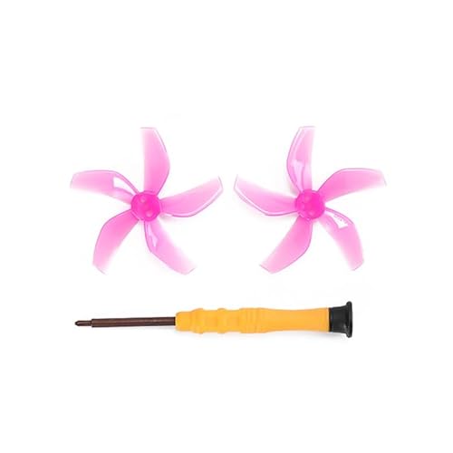 Oeudire Drohnenzubehör for fünf Blätter for Neo-Propeller, farbige Requisiten, Schnellverschluss-Requisitenpaddel for geräuscharme Propellerblätter for Neo (2 Stück, grau)(2pcs Pink) von Oeudire