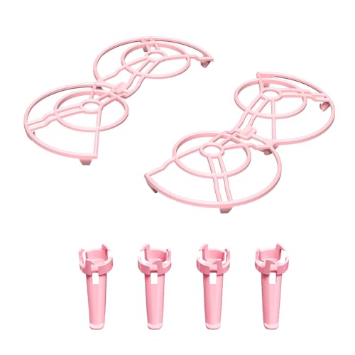 Oeudire Ersatz for Propellerschutz und Landebeine for NEO-Drohne, Propellerschutz, Stoßstangenschutz, Fahrwerksteile (Pink)(for 80degree-D) von Oeudire