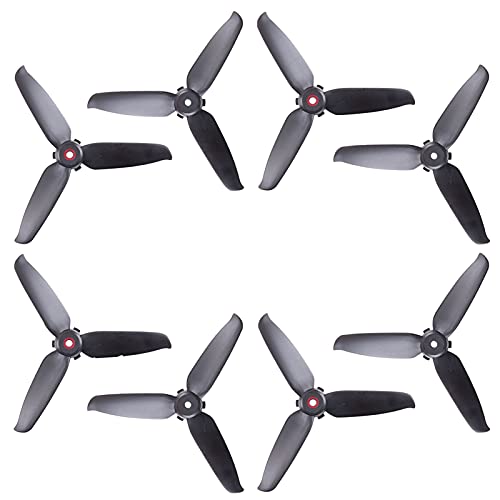 Oeudire FPV-Drohne 5328 Propeller, 3-Blatt-Propeller, geräuscharm, Schnellverschluss, Upgrade, Ersatzzubehör (8 Stück – 4CW 4CCW, rot)(Svart) von Oeudire