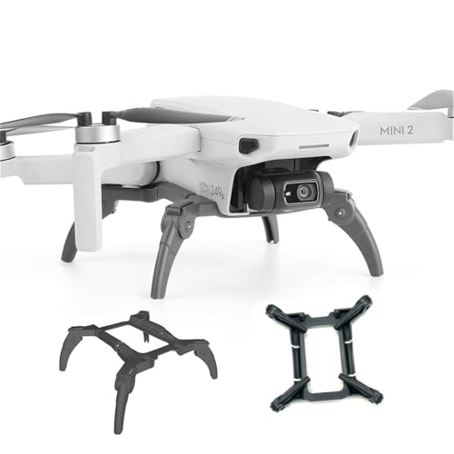 Oeudire Faltbares Fahrwerk for 2 SE/Mini 2/Mini 4K/Mavic Mini/SE Drohne, leichtes Schnellspanner-Fahrwerk, verlängerter Beinschutz, Bodenschutz, Kamera, Quadcopter-Zubehör (Orange-Grau)(Szary) von Oeudire