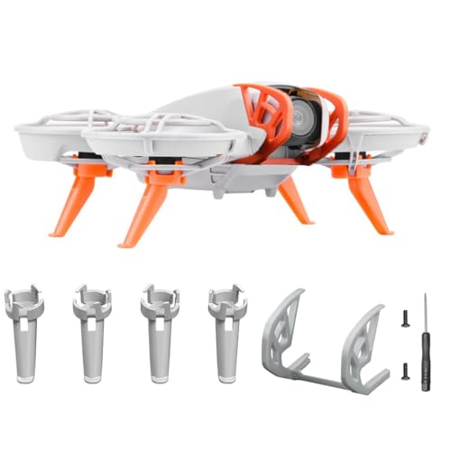 Oeudire Gimbal-Stoßstangenschutz + höhenvergrößerndes Stativ for Neo-Drohnen-Erweiterungszubehörsatz, Antikollisionsschutzstange, Fahrwerksvergrößerungs-Ständerschutz (Orange)(Szary,ABS Material) von Oeudire