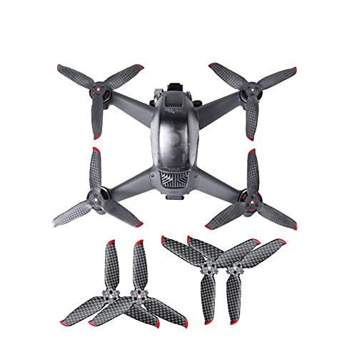 Oeudire Kohlefaser-Propeller for FPV, ultraleichter und verschleißfester Propellerersatz, CW & CCW, geräuscharme 3-Blatt-Drohnenflügel-Requisiten for FPV-Zubehör – 2 Paar von Oeudire