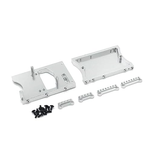 Oeudire Metall-Lenkservo vorne und hinten, Feste Montagehalterung for 1/16 und MN D90 D91 D96 D99 MN90 MN99S 1/12 RC-Auto(Silver) von Oeudire