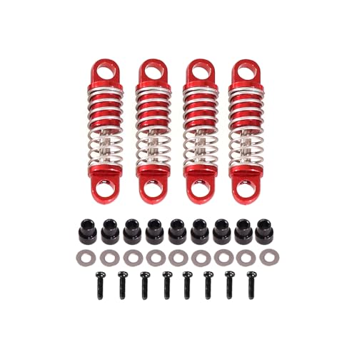 Oeudire Metall Upgrade Stoßdämpfer for 1/28 284131 K969 K979 K989 K999 P929 P939 RC Auto Teile(Rood) von Oeudire