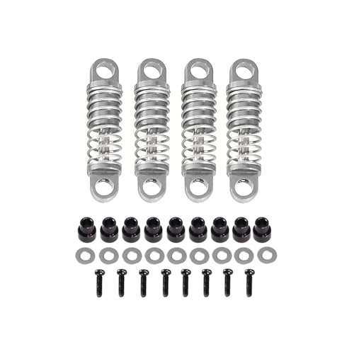 Oeudire Metall Upgrade Stoßdämpfer for 1/28 284131 K969 K979 K989 K999 P929 P939 RC Auto Teile(Silver) von Oeudire
