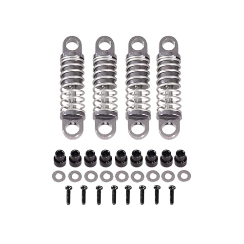 Oeudire Metall Upgrade Stoßdämpfer for 1/28 284131 K969 K979 K989 K999 P929 P939 RC Auto Teile(Titanium) von Oeudire