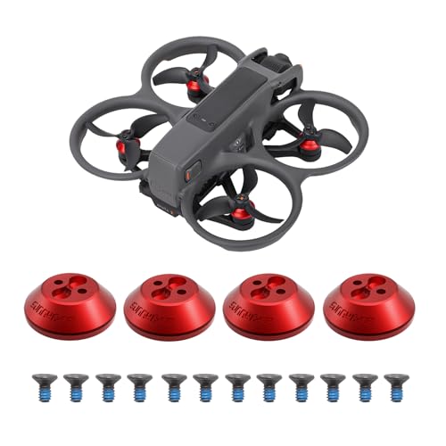 Oeudire Motorabdeckung for DJI Avata 2, 4-teilige staubdichte, wasserdichte Motorschutzkappe aus Aluminiumlegierung for DJI Avata 2-Drohnenmotorabdeckung, for DJI Avata 2-Drohnenzubehör (rot)(B) von Oeudire