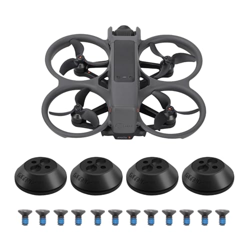 Oeudire Motorabdeckung for DJI Avata 2, 4-teilige staubdichte, wasserdichte Motorschutzkappe aus Aluminiumlegierung for DJI Avata 2-Drohnenmotorabdeckung, for DJI Avata 2-Drohnenzubehör (rot)(Svart) von Oeudire