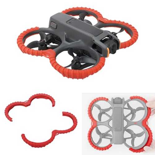 Oeudire Propellerschutz-Zubehör for DJI Avata 2, Fly Combo-Schutzring, Prop-Stoßfänger, Kratzfeste Antikollisions-Drohnenschutzopter und Multirotoren (schwarz)(B) von Oeudire
