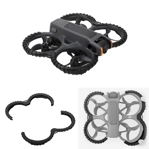 Oeudire Propellerschutz-Zubehör for DJI Avata 2, Fly Combo-Schutzring, Prop-Stoßfänger, Kratzfeste Antikollisions-Drohnenschutzopter und Multirotoren (schwarz)(Svart) von Oeudire
