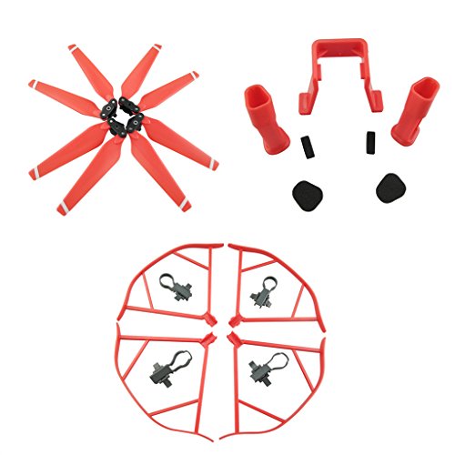 Oeudire Sea Jump Zubehör 1 Set Pro Propeller + Schutzhülle + Fahrwerk in Rot for Mavic von Oeudire
